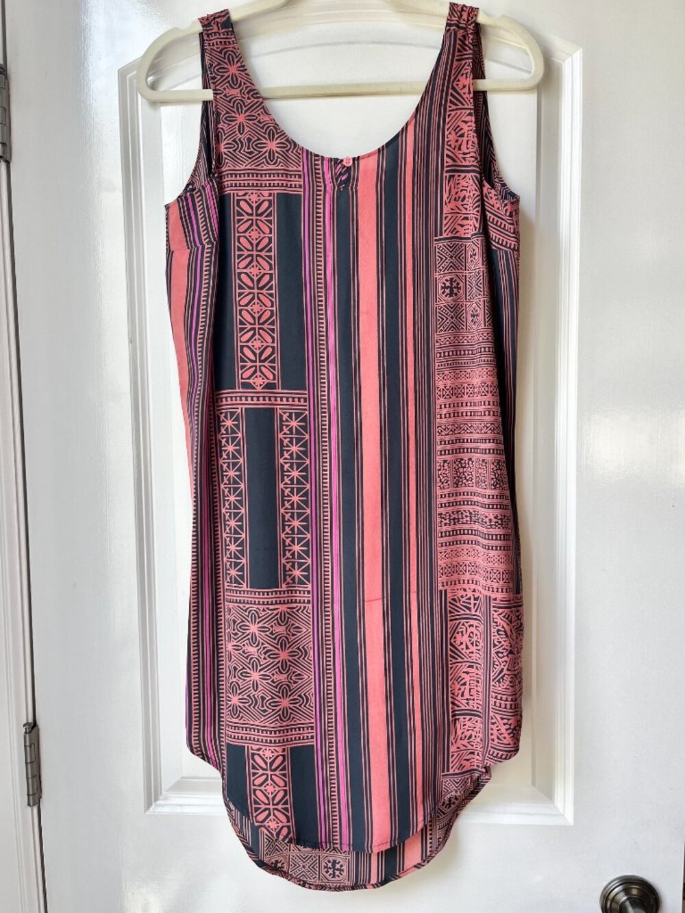 NSF Brand 100% Silk Geo Print Slip Dress